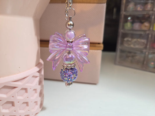 bow charm purple