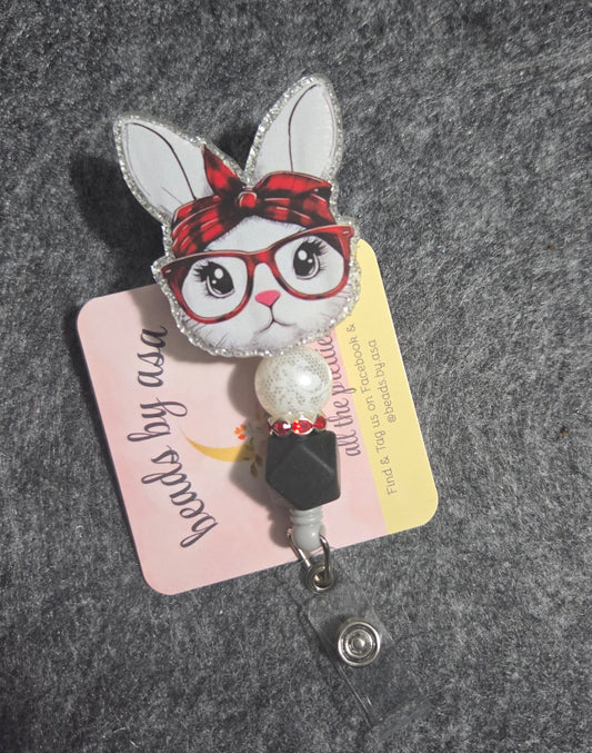 beaded badge reel