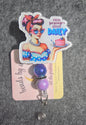 beaded badge reel