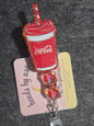beaded badge reel